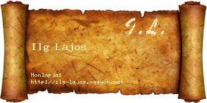 Ilg Lajos névjegykártya